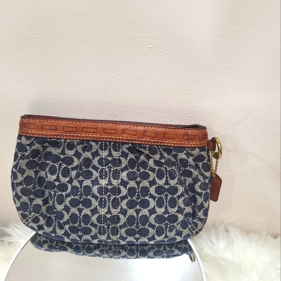 Coach Handbags - Limited Edition Coach Denim Wristlet